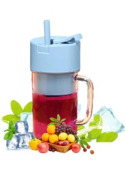 FITTO Portable Blender, Mini Juicer for Smoothies & Shakes, Leakproof Design, Rechargeable with 10-Blade System, 340ml Portable Smoothie Blender, Perfect for Travel, Gym, Home Use