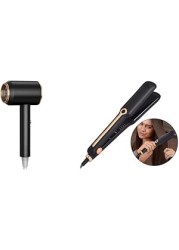 Fitto Hair Dryer Instant Dryer + Hair Straightener 1200W – 2-in-1 Professional Blow Dryer & Hair Straightening Comb for Frizz-Free, Silky, and Smooth Hair, Fast Drying & Styling, Salon Quality