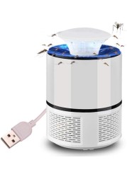 FITTO Electronic Mosquito Killer Lamp USB Power Anti-Mosquito Fly Inhaler Insect Killer Bug Zapper - Non-Toxic, Eco-Friendly Mosquito Trap Light for Home, Office, Camping - Silent, Safe for Family
