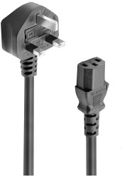  5m Kettle Lead 250V 10A Power Cable UK Mains Lead for PC Computer TV Monitor Printer etc, 3 Pin UK Plug to IEC 320 C13 AC Power Cord