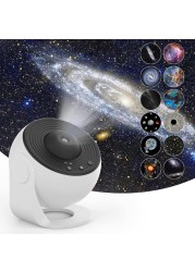 FIPKA Star Projector light، 12 في 1 جهاز عرض بلانيتيريوم ستار ضوء ليلي واقعي مرصع بالنجوم، دوران 360 درجة، توقيت، تصميم كتم الصوت، تأثير الإسقاط لغرفة النوم