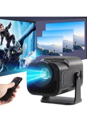 Radiotronics Mini Projector,HY320 Mini 4K 200 ANSI Projector with Wifi 6 and Bluetooth 5, Portable Projector Auto Keystone Correction