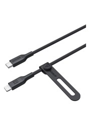 أنكر كابل شحن USB-C إلى لايتينج لمزامنة البيانات أسود 3 قدم