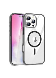 حافظة iPhone 16 Pro Clear MagSafe، حماية من الدرجة العسكرية iPhone16 Pro Max حافظة هاتف واقية مقاومة للصدمات ومغناطيس قوي، مضادة للخدش ومضادة لبصمات الأصابع بدون إطار عدسة، مضادة للاصفرار