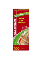 Diamond Sandwich Fold Top Clear 150 Bags