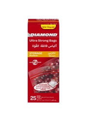 Diamond Storage Zipper Bags Medium Clear 25 Bags