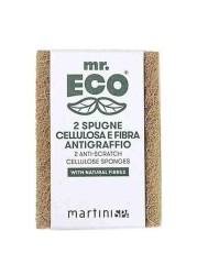 Martini Spa Mr. Eco Double Action Cellulose Sponge Natural Fiber 30g Pack of 2