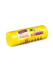 Enviro Care 30 Gallon Lemon Scented Drawstring Small Yellow 20 Garbage Bags