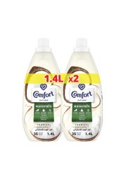 Comfort Naturals Fabric Softener Tropical Coconut 1.4L Pack of 2