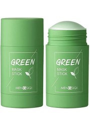 Green Tea Purifying Clay Stick Mask,For Face Moisturizes Oil Control,Deep Clean Pore,Exfoliating Mask