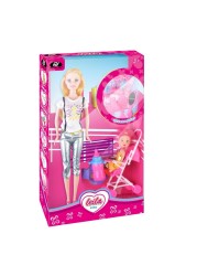 Power Joy Leila Trolley Fashion Doll Multicolour Pack of 9