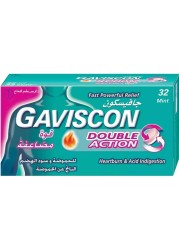 Gaviscon Double Action Heartburn And Acid Indigestion 32 Tablets