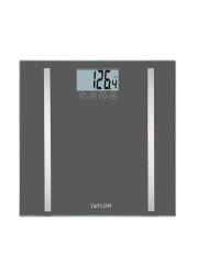 Taylor Digital Body Composition Scale, Bathroom Scale for Body Weight, Measures Body Fat, Body Water & Muscle Mass, 8 User Recognition, Normal & Athlete Modes, FSA HSA Eligible, 400 lb Capacity, Black