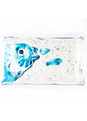 Biggdesign Anemoss Bream Patterned Rectangle Pillow, Fiber Filled, 100% Cotton Fabric, Special Design, Home Decor, Soft and Comfortable, Marine and Marine Themed