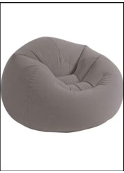 Radiotronics Beanless Bag Chair Inflating Furniture - Bean Bag - 1.14 m x 1.14 m x 71 cm, Grey