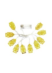 Aiwanto Ramadan Light Decoration Eid Decorations-Mini Gold Lightings Decorations for Home Book Stand Decoration Lightings