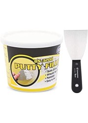 ABBASALI BOSSIL All-Purpose Putty, Putty Filler, Spackling for Drywall, Quick Drying, Designed for Interior and Exterior Home Use, Paintable, Permanent, Non-Shrinking, 500g &amp; 3&quot; Wall Scrapper