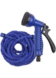 3 Times Expandable Flexible Garden Hose Leak-Proof High-Pressure Telescopic Hose No Kinks Flexible Hose with 7 Functional Spray Nozzles Used for Car Wash Watering (100FT / 30M)