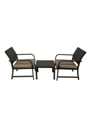 Jeffcoco Furniture Garden Lounge Set,Outdoor Chair with Cushions,Patio Outdoor Balcony Seat,Coffee Shop Set