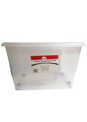 First1 Plastic Storage Box With Wheel Clear 130L