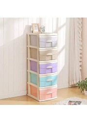 Ex Five-Layer Storage Box Plastic Drawer Storage Cabinet Baby Clothes Multi-Color