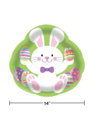 Easter&Spring Clip Strip Deco Platic Tray Bunny 14in 1pc