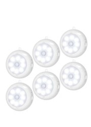 Radiotronics AA Battery Powered Lights, Motion Sensor Light Indoor, Under Cabinet Light, Battery Led Light, Closet Lights, Stick on Wireless Puck Lights for Hallway, Stairway, Basement, Kitchen