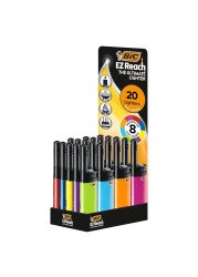 Bic J38 Wand Eazy Reach Lighter Display Box Assorted Color 1PC
