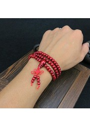 Aiwanto 6mm Natural Sandalwood Wooden Prayer Beads Bead Bracelet Jewelry