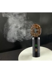 مبخرة كهربائية مع موزع رائحة USB - مبخرة بخور محمولة عصرية مع مشط قابل لإعادة الشحن - حامل بخور كهربائي (أسود)