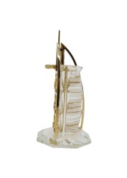Crystal Gold Plated Dubai Burj Khalifa Showpiece Clear And Gold 15cm