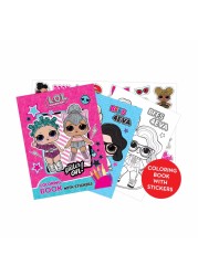 LOL Surprise Glitter On Colouring Book With Stickers 916-39-804