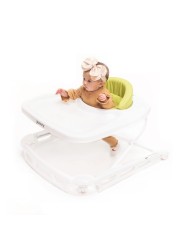 Joovy Spoon Baby Walker &amp; Activity Center Featuring Three Adjustable Heights, Extra-Large Tray, and 30 lb Weight Capacity - JPMA Safety Certified, Greenie