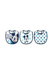 Disney Mickey Printed Cotton Bib Blue 3 PCS
