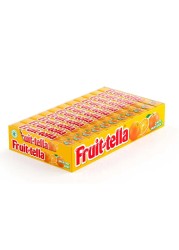Fruit-tella Sweet Orange Flavour Juicy Chewy Candy, 39g Pack of 20