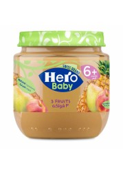 Hero Baby 3 Fruits Baby Food, 6 Months+, 130g