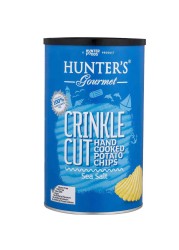 Hunter&#39;s Gourmet Crinkle Cut Sea Salt Hand Cooked Potato Chips, 140g