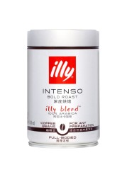 Illy Blend Intenso Bold Dark Roast Coffee Beans, 250g