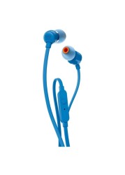JBL Tune 110 Headphones Wired In-Ear Deep And Powerful Pure Bass Sound Blue