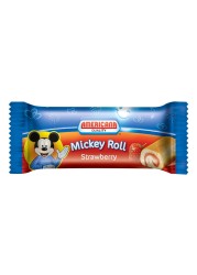 Americana Strawberry Mickey Roll Cake 20g Pack of 24