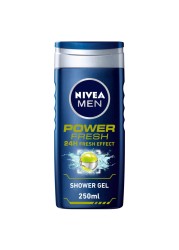 NIVEA MEN 3in1 Shower Gel Body Wash Power Fresh 24h Fresh Effect Citrus Scent 250ml