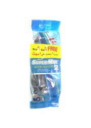 Super Max Twin Blade Short Handle Disposable Blue 20 Razors