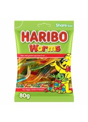 Haribo Worms Candy, 80g