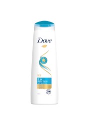 Dove Shampoo and Conditioner 2 in 1 for Dry Hair Daily Care 2 in 1 Nourishing Care for up to 100% Softer Hair 400ml