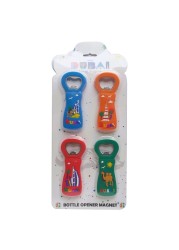 STK PVC Bottle Opener Magnet Multicolour 4 PCS