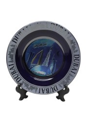 Souvenir Dubai Gold Plated Plate Medium Multicolour