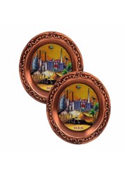 Ahlan UAE Metal Magnet Plate 2 PCS