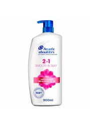 Head &amp; Shoulders Anti-Dandruff Shampoo And Conditioner 2-In-1 Smooth And Silky White 900ml