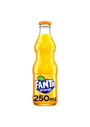 Fanta Orange Carbonated Soft Drink Glass Bottle 250ml