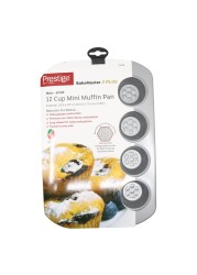 Prestige BakeMaster 2 Plus Mini 12 Cup Muffin Pan Grey